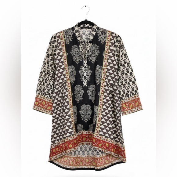 Khaadi Tops - Khaadi Printed Cotton Kurta Tunic - Size 10